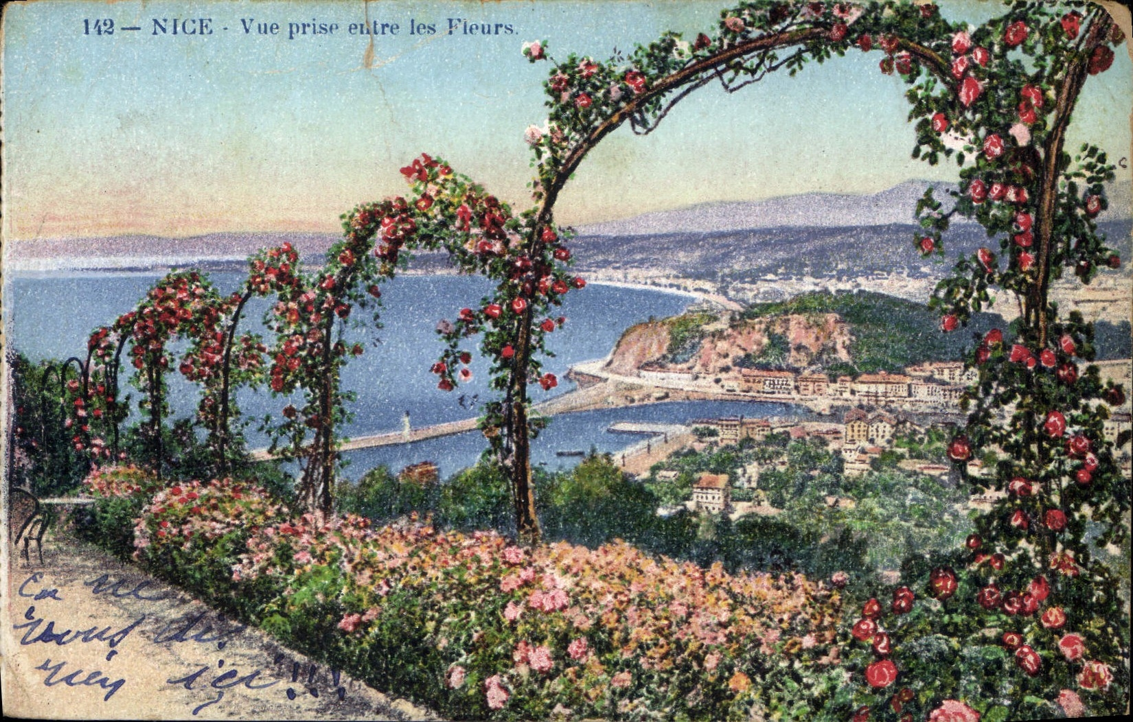 CPA Nice Vue prise entre les Fleurs