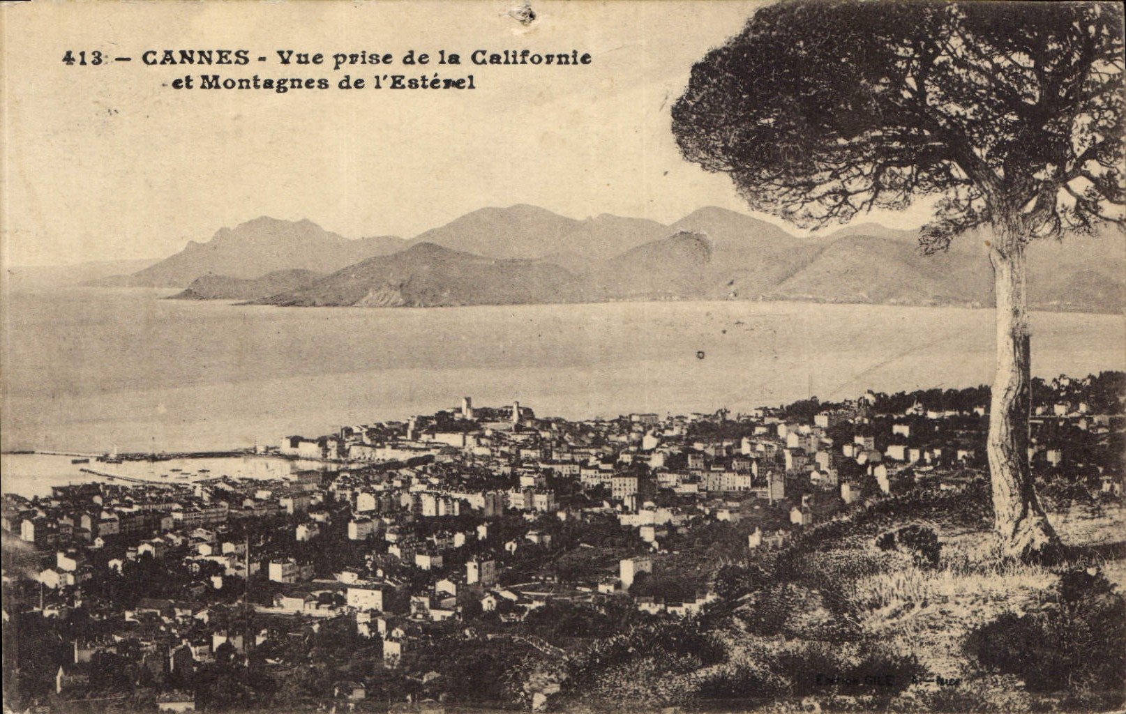 CPA Cannes Vue prise de la Californie et Montagnes de l'Esterel