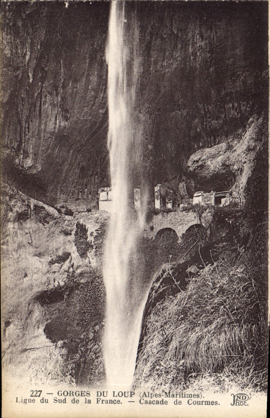 CPA Gorges du Loup Alpes Maritimes Ligne du Sud de la France Cascade de Courmes