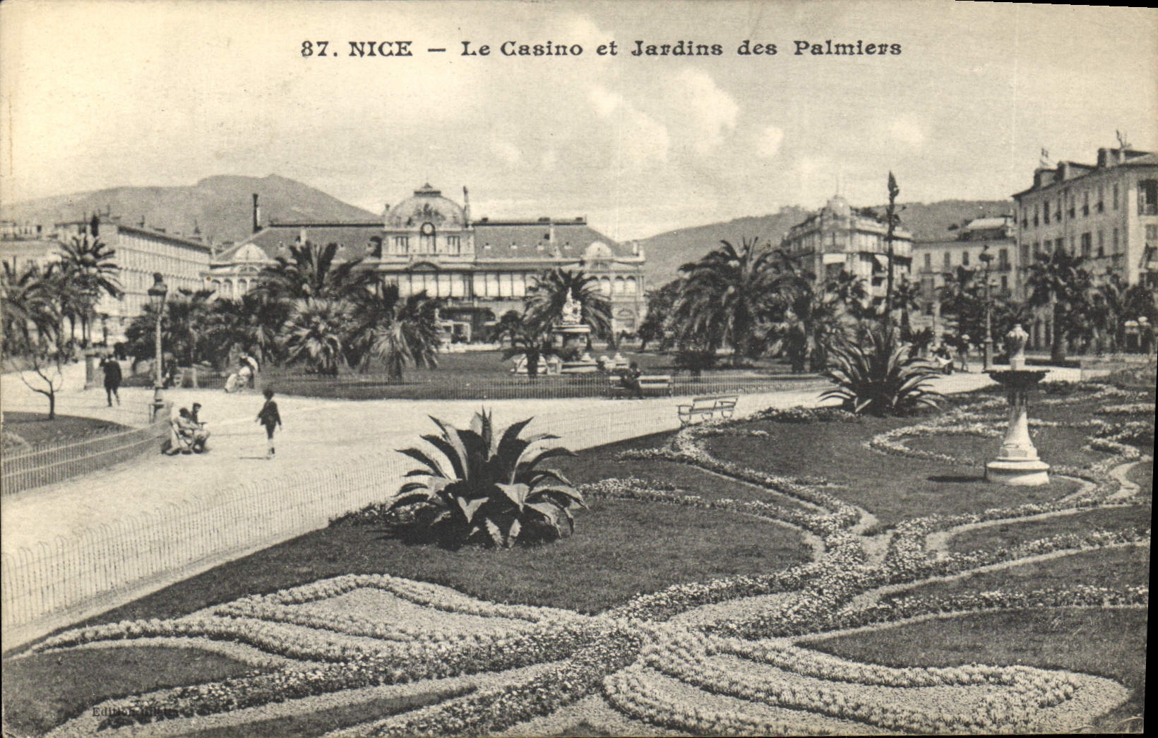 CPA Nice Le Casino et Jardins des Palmiers
