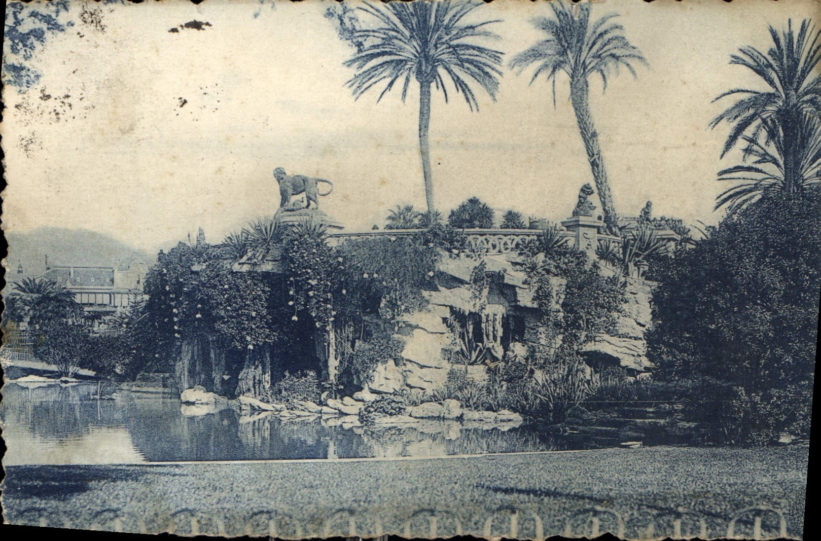 CPA Nice Jardins Albert La Cascade