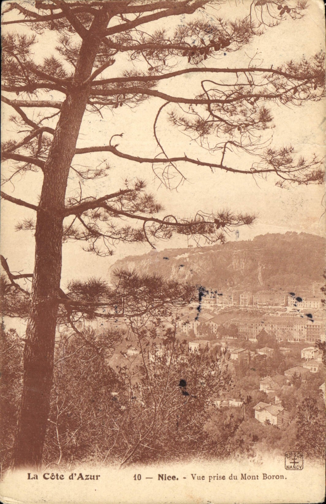 CPA Nice Vue prise du Mont Boron