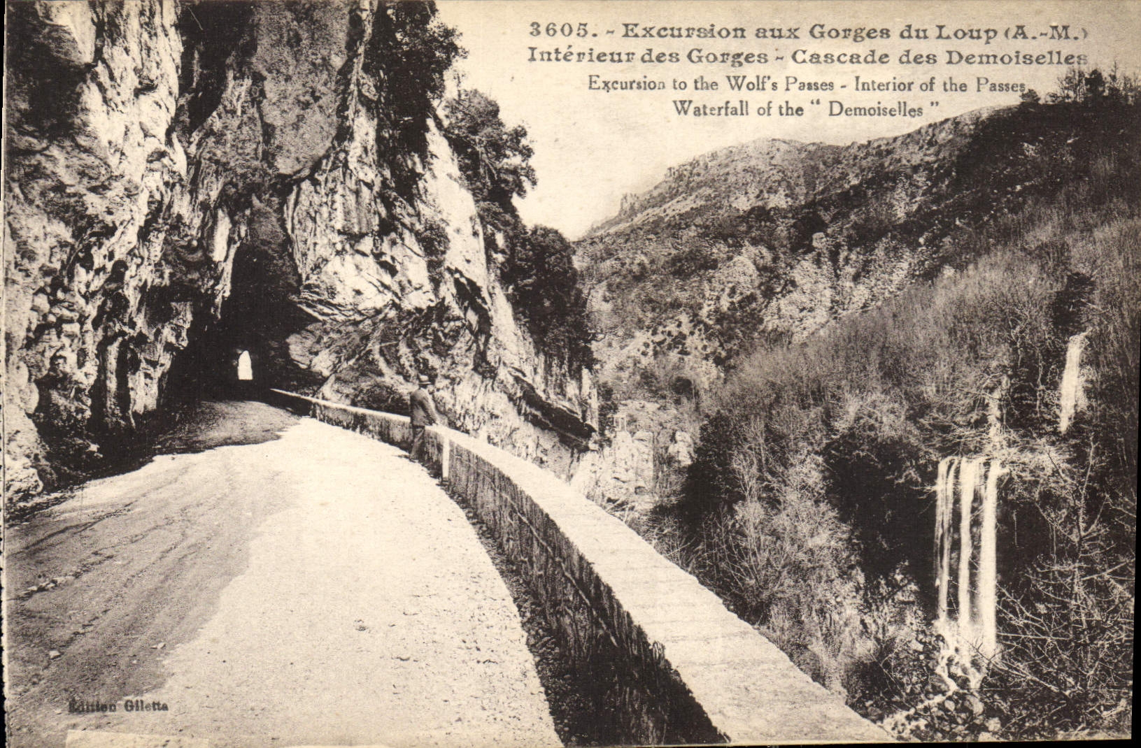CPA Excursion aux Gorges du Loup AM Interieur des Gorges 