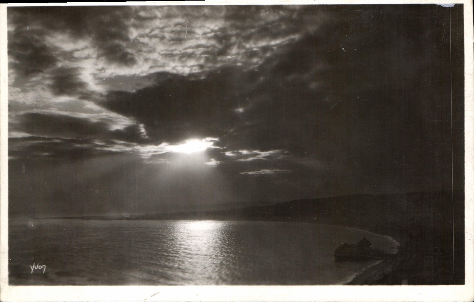 CPA Nice Coucher de Soleil 