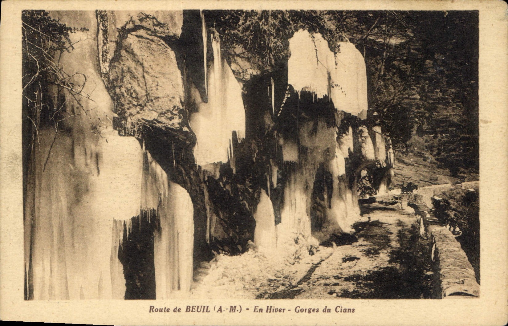 CPA Route de Beuil AM En Hiver Gorges du Cians 