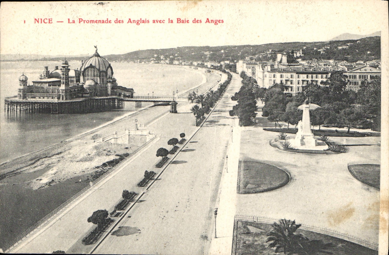 CPA Nice Le Promenade des Anglais avec la Baie des Anges 