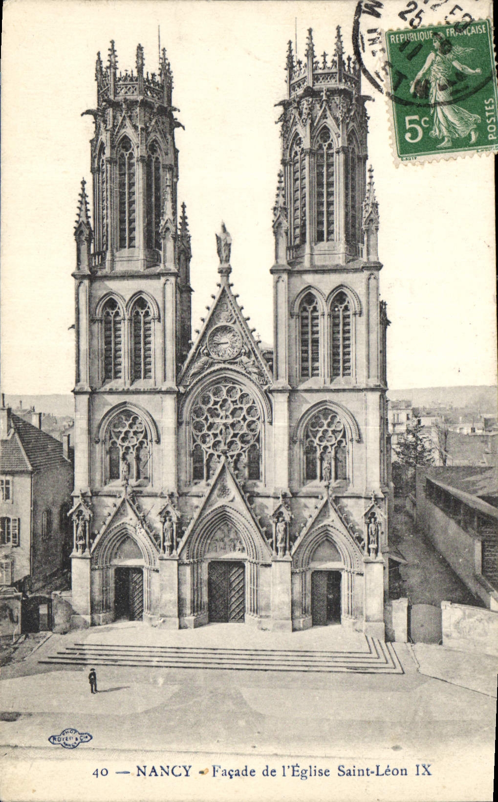 CPA Nancy Facade de l'Eglise Saint Leon 
