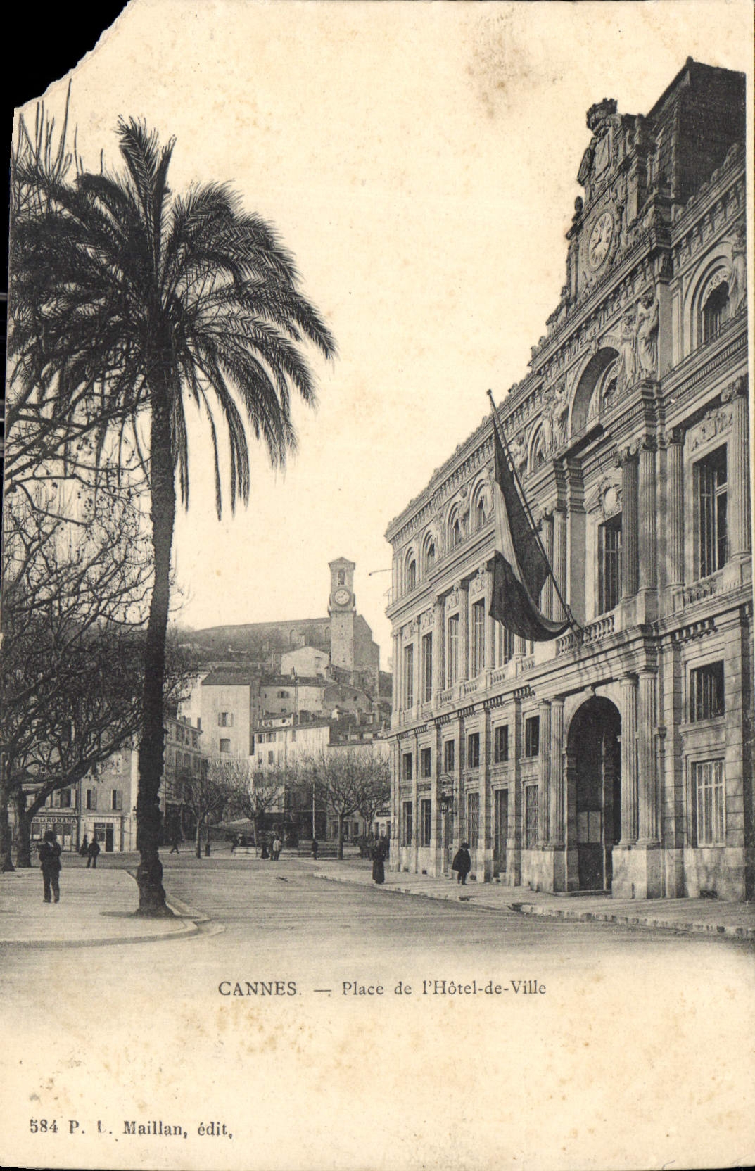 CPA Cannes Place de l'Hotel de Ville 