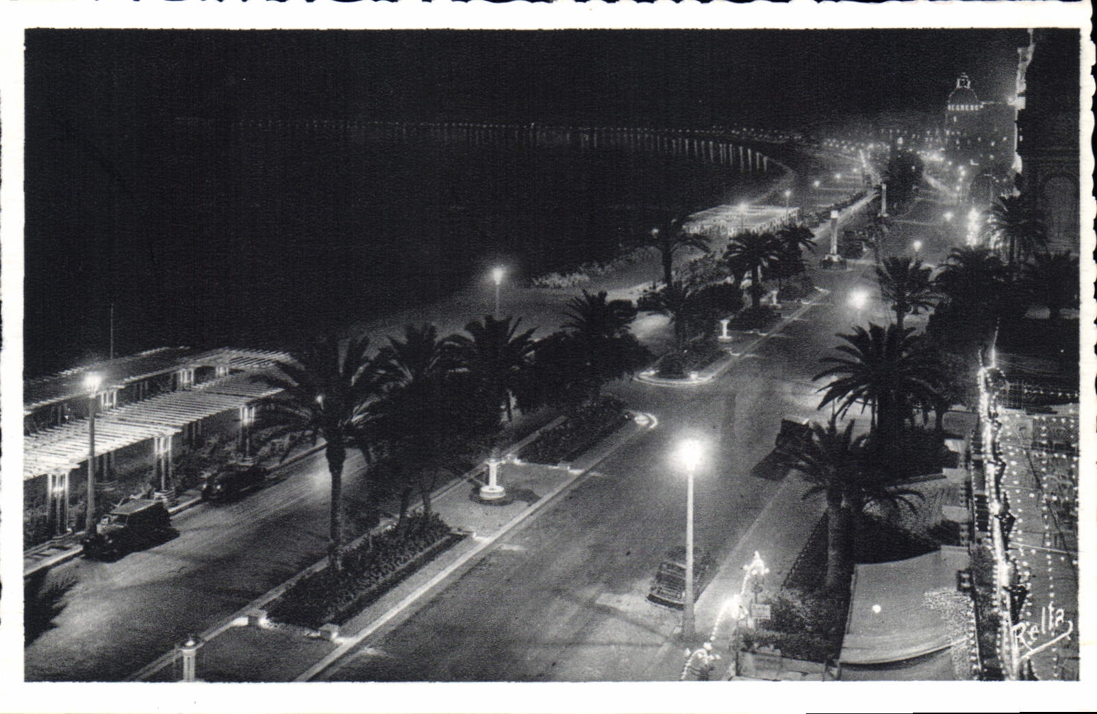CPA Nice La Nuit Promenade des Anglais