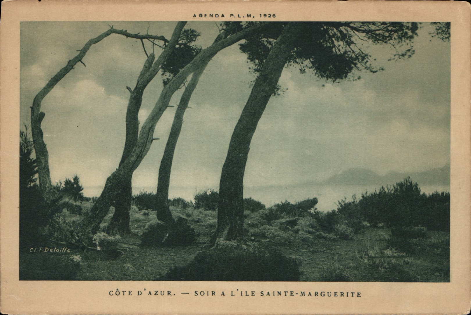 CPA Cote d'Azur Soir a L'Ile Sainte Marguerite