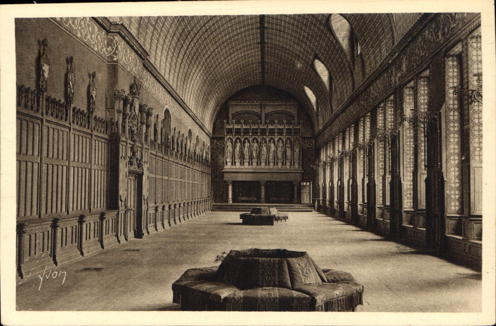 CPA Chateau de Pierrefonds Oise La Salle des Preux 