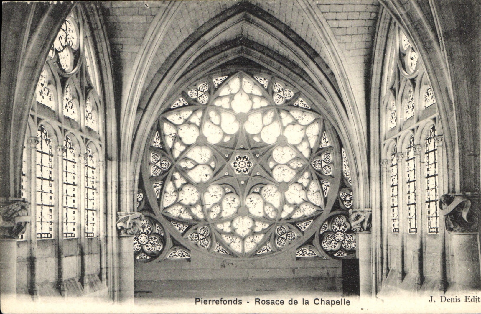 CPA Pierrefonds Rosace de la Chapelle 