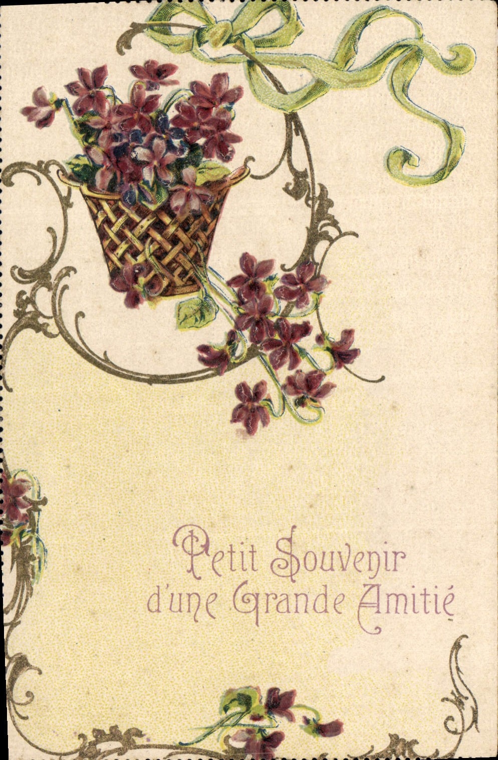 CPA Petit Souvenir d'une Grande Amitie Fleurs