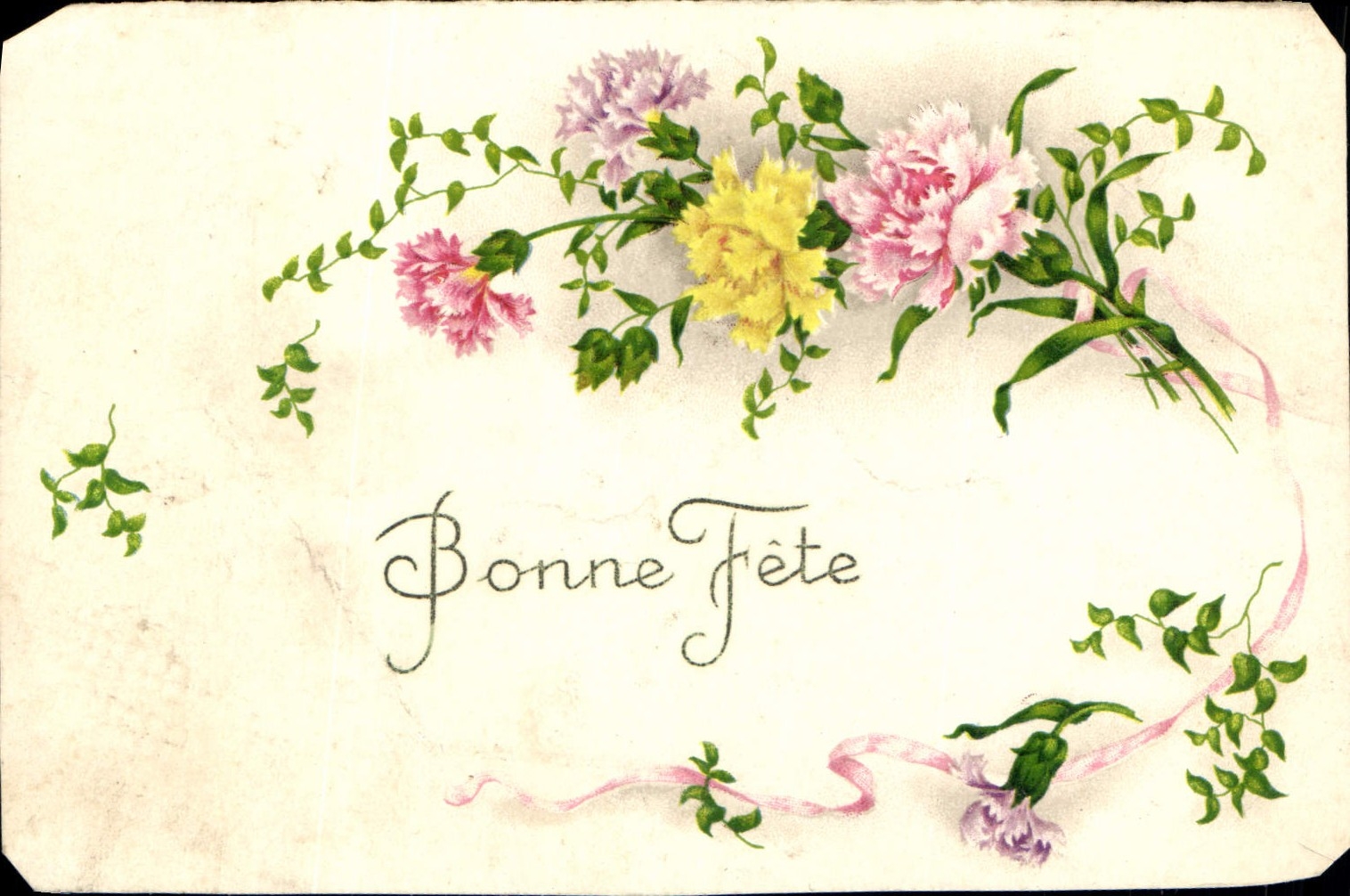 CPA Bonne Fete Fleurs