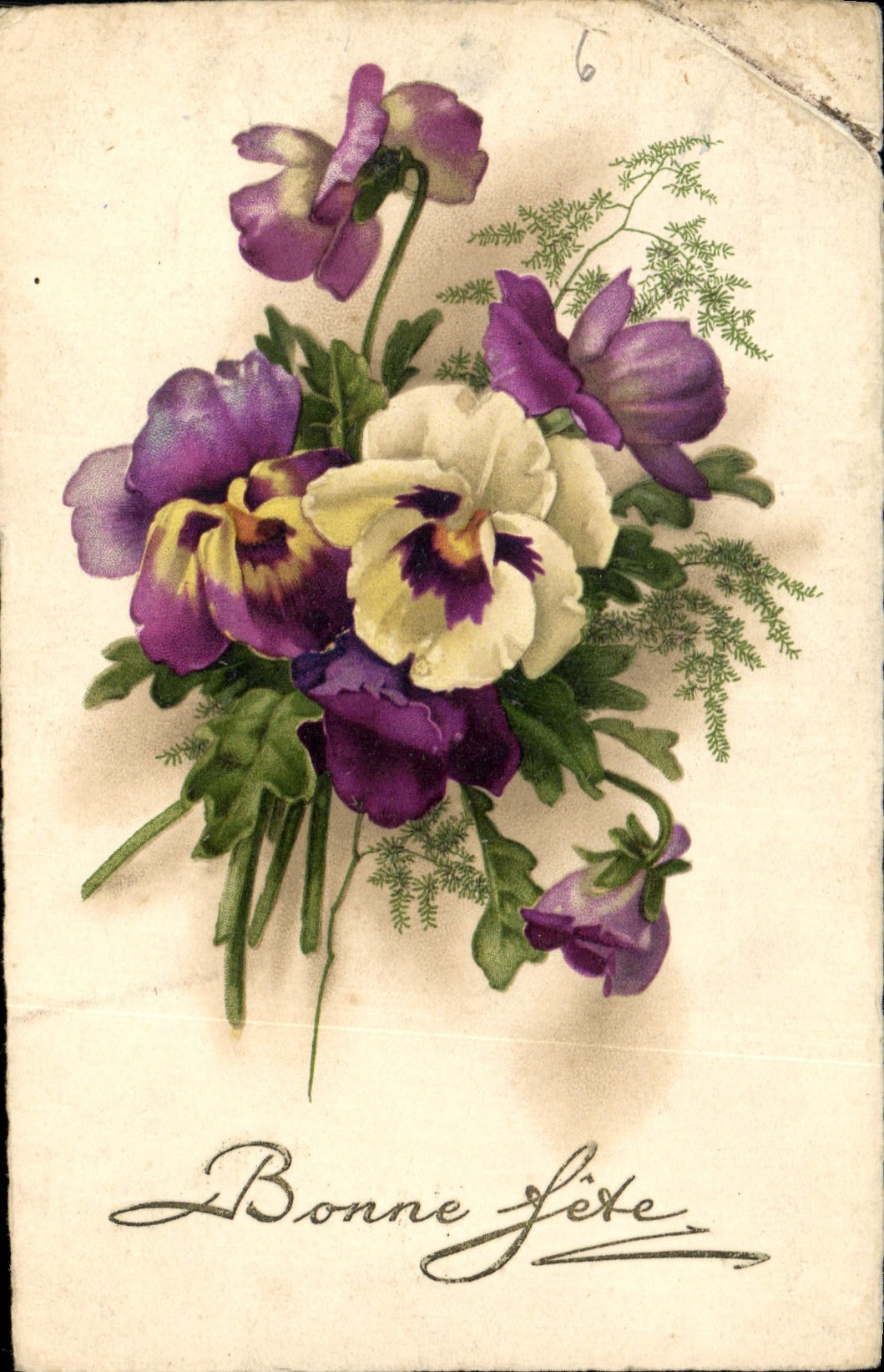 CPA Bonne Fete Fleurs