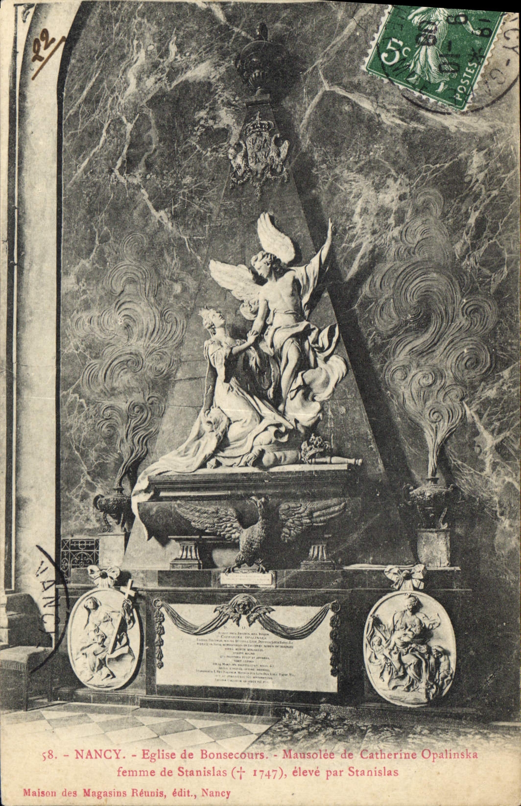 CPA Nancy Eglise de Bonsecours Mausolee de Catherine Opalinska
