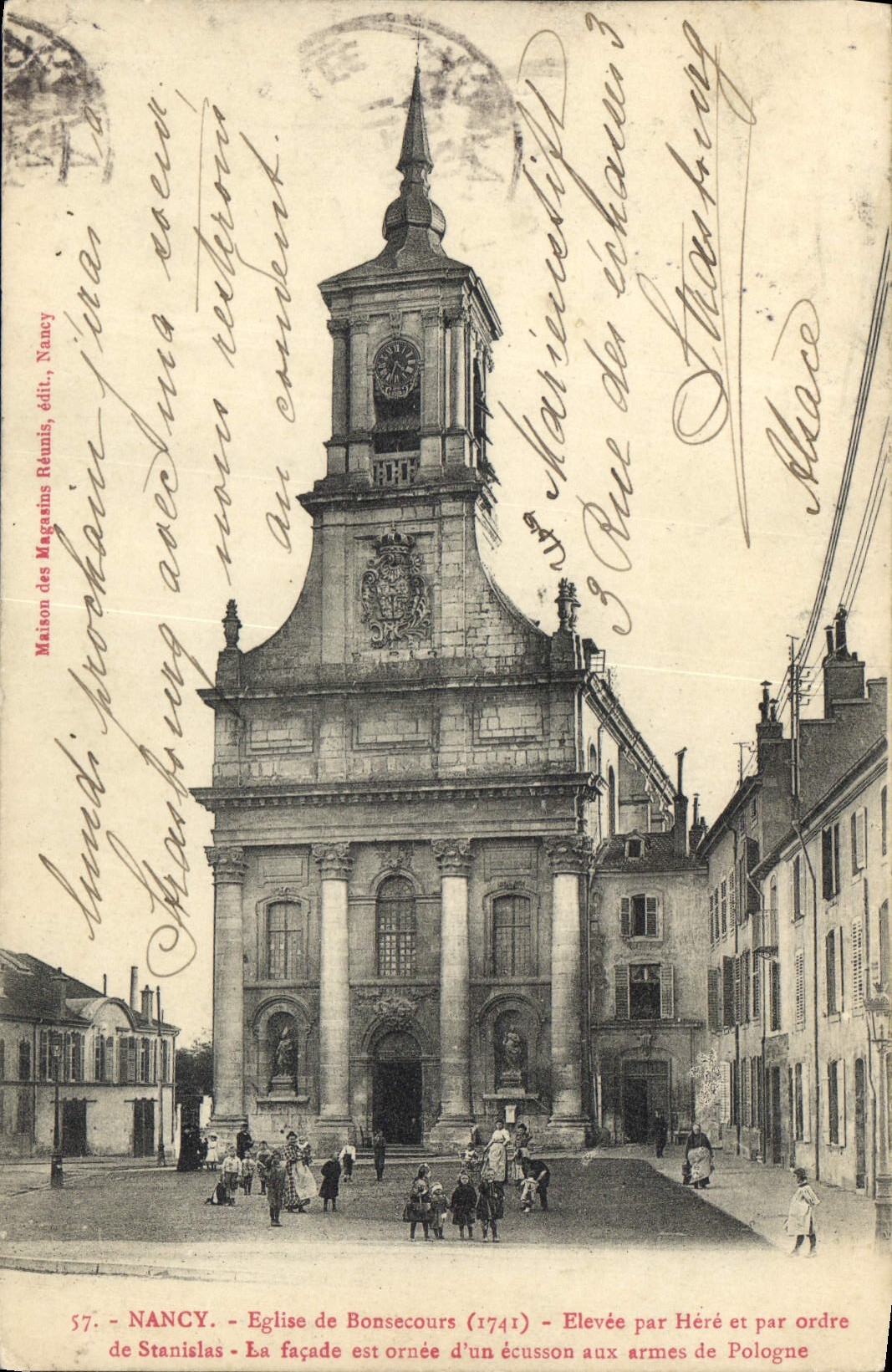 CPA Nancy Eglise de Bonsecours Elevee par Here et par ordre de Stanislas 