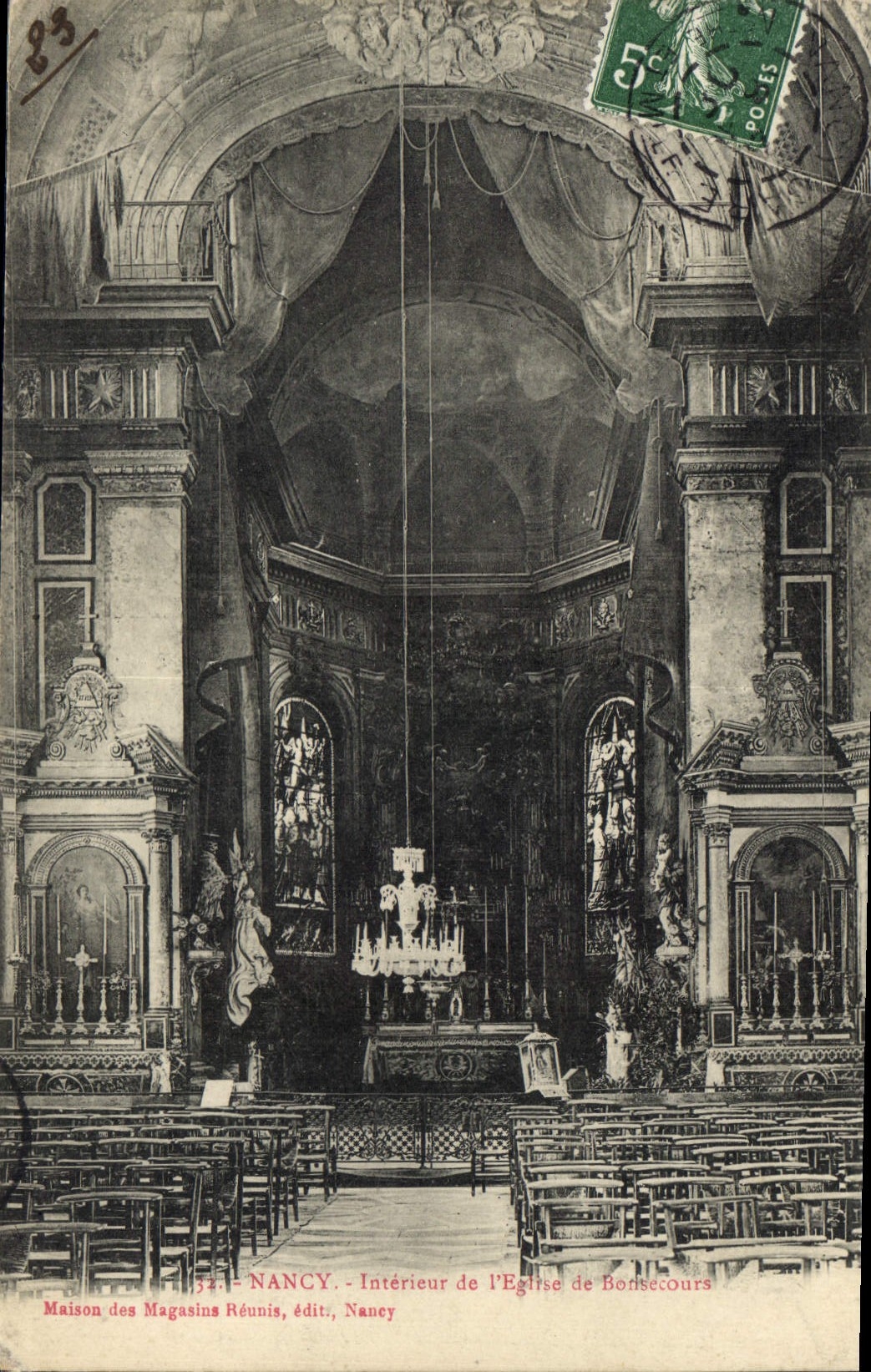 CPA Nancy Interieur de l'Eglise de Bonsecours 