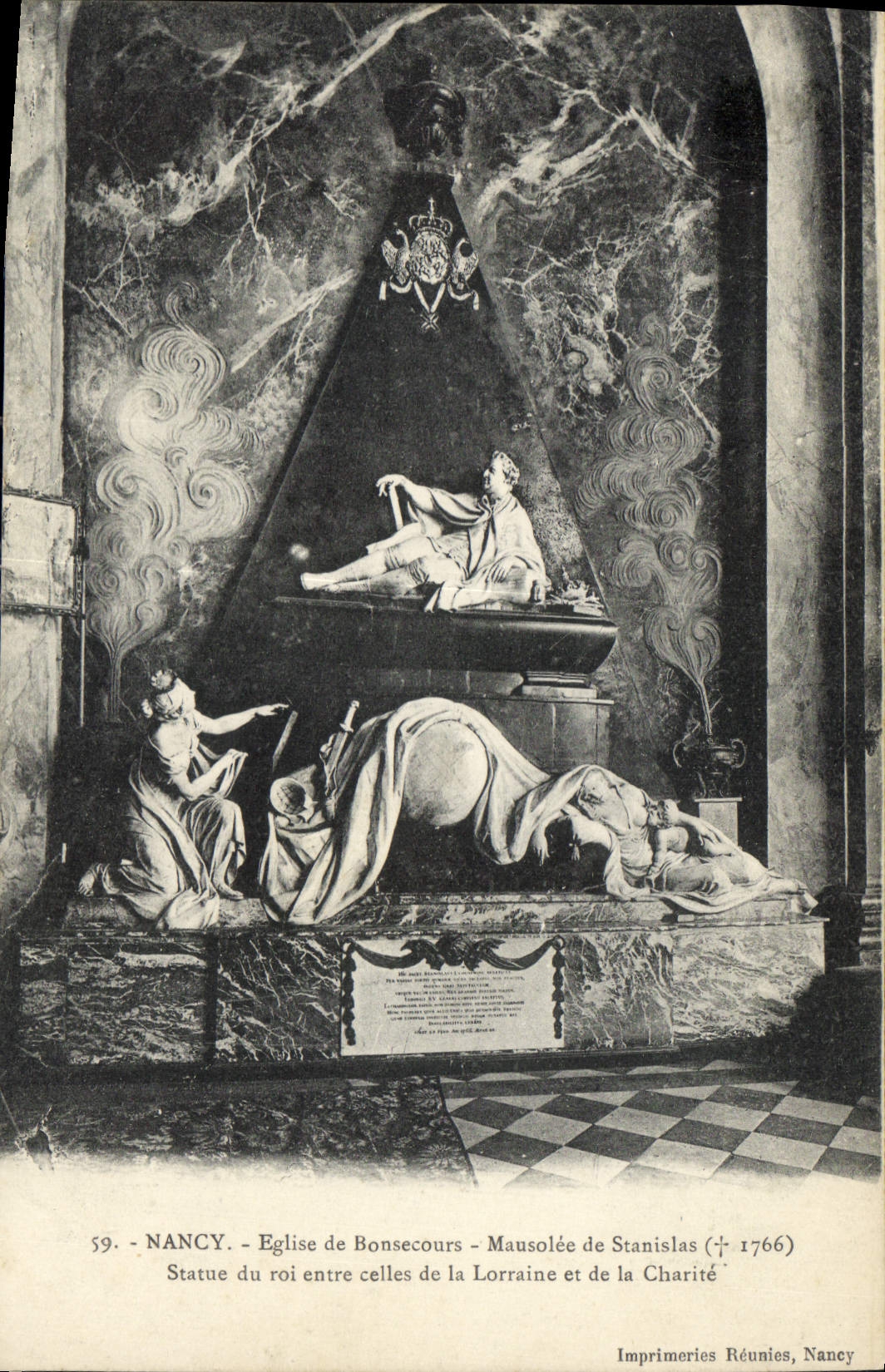 CPA Nancy Eglise de Bonsecours Mausolee de Stanislas 