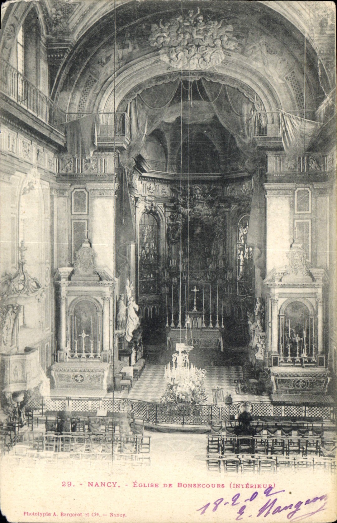 CPA Nancy Eglise de Bonsecours Interieur 