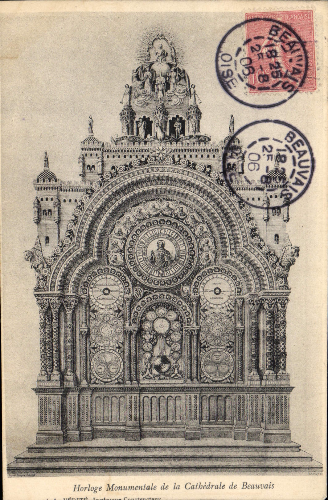 CPA Horloge Monumentale de la Cathedrale de Beauvais 