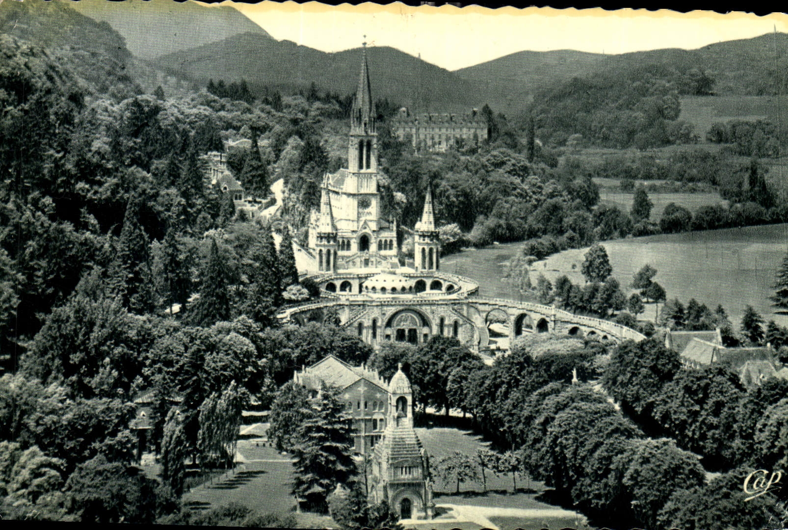 CPA Lourdes La Basilique et le Monument interallie 