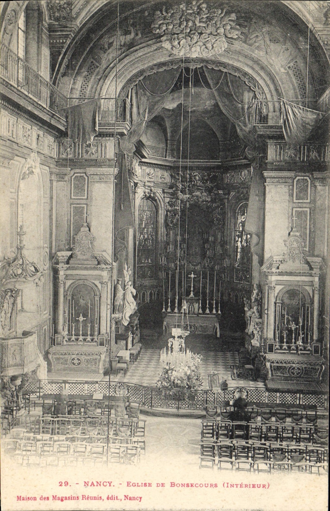CPA Nancy Eglise de Bonsecours Interieur 