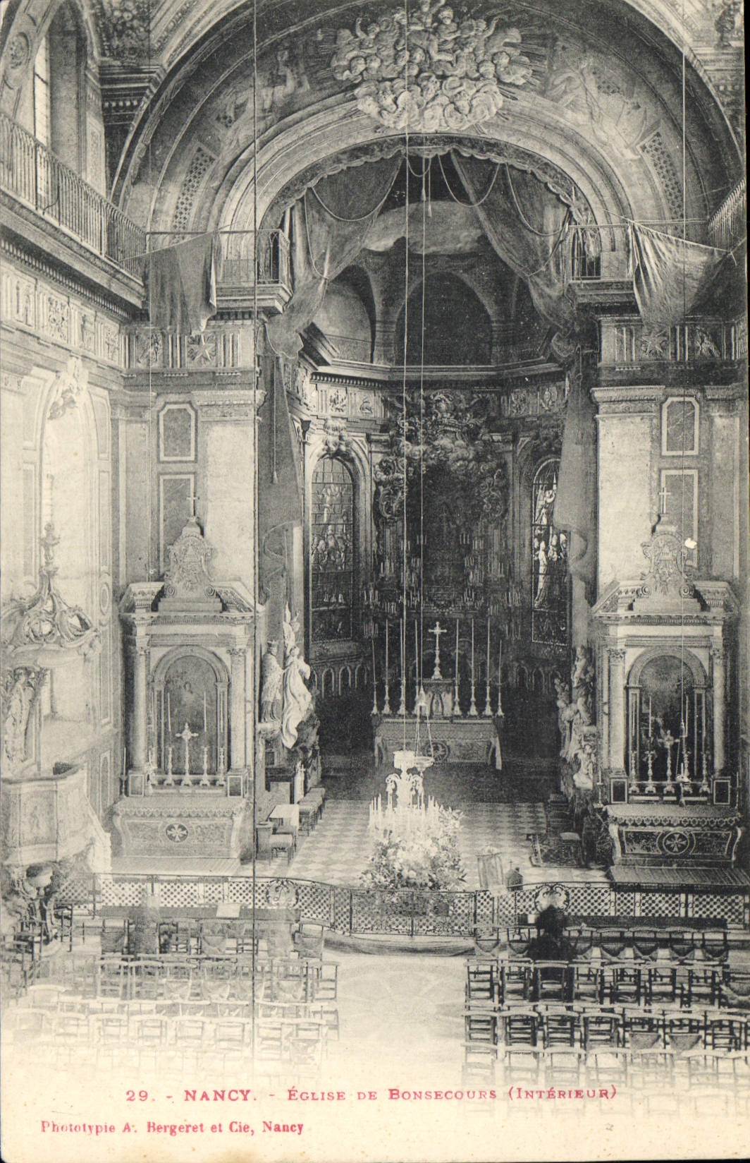 CPA Nancy Eglise de Bonsecours Interieur 