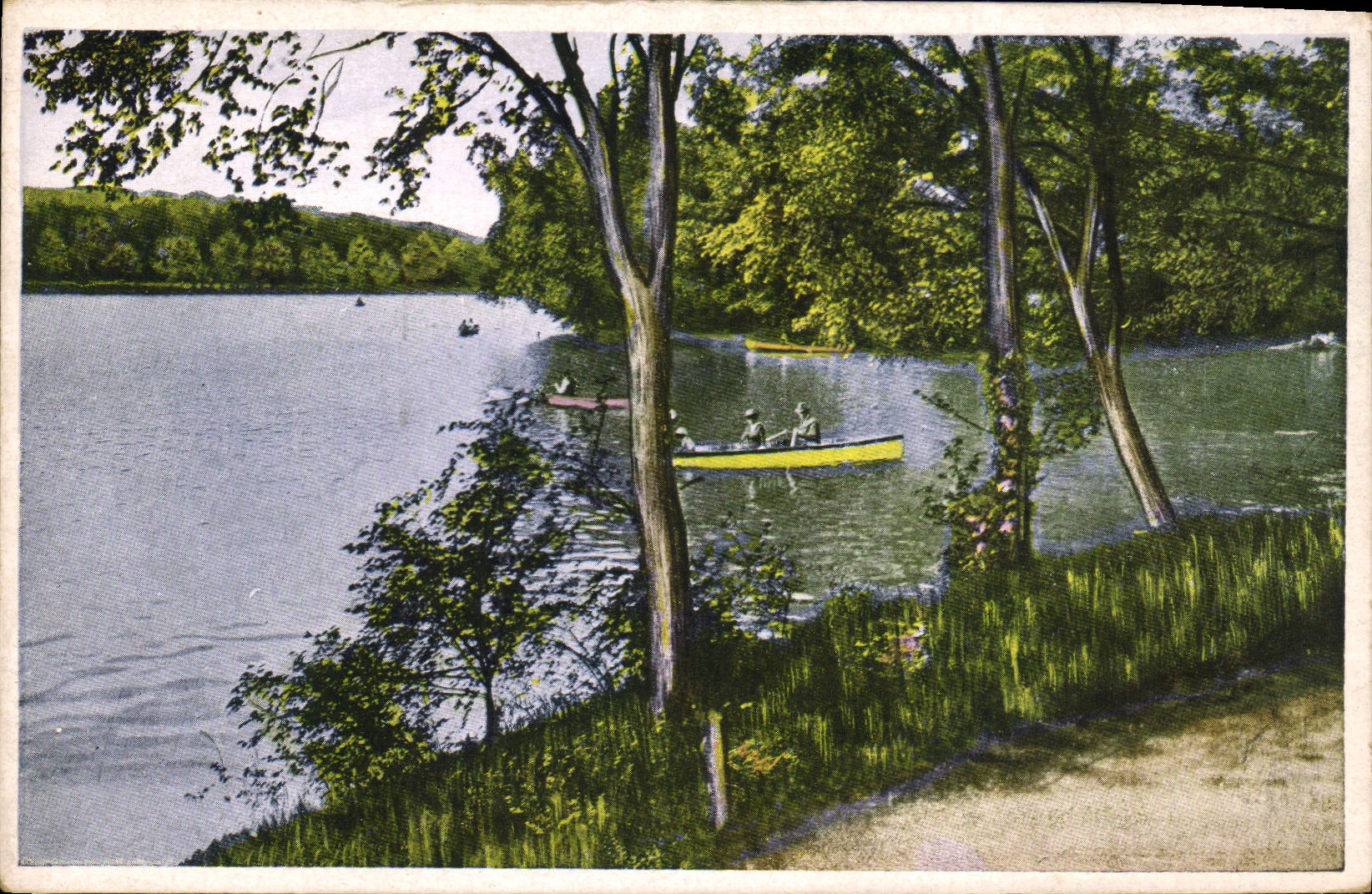 CPA Lyon Au parc de la tete d'Or Le lac 