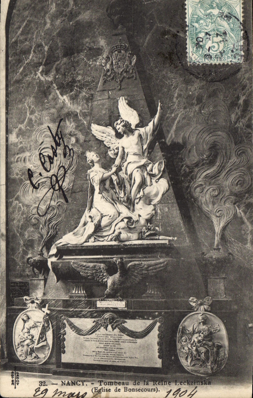 CPA Nancy Tombeau de la Reine Leekzinska Eglise de Bonsecours 