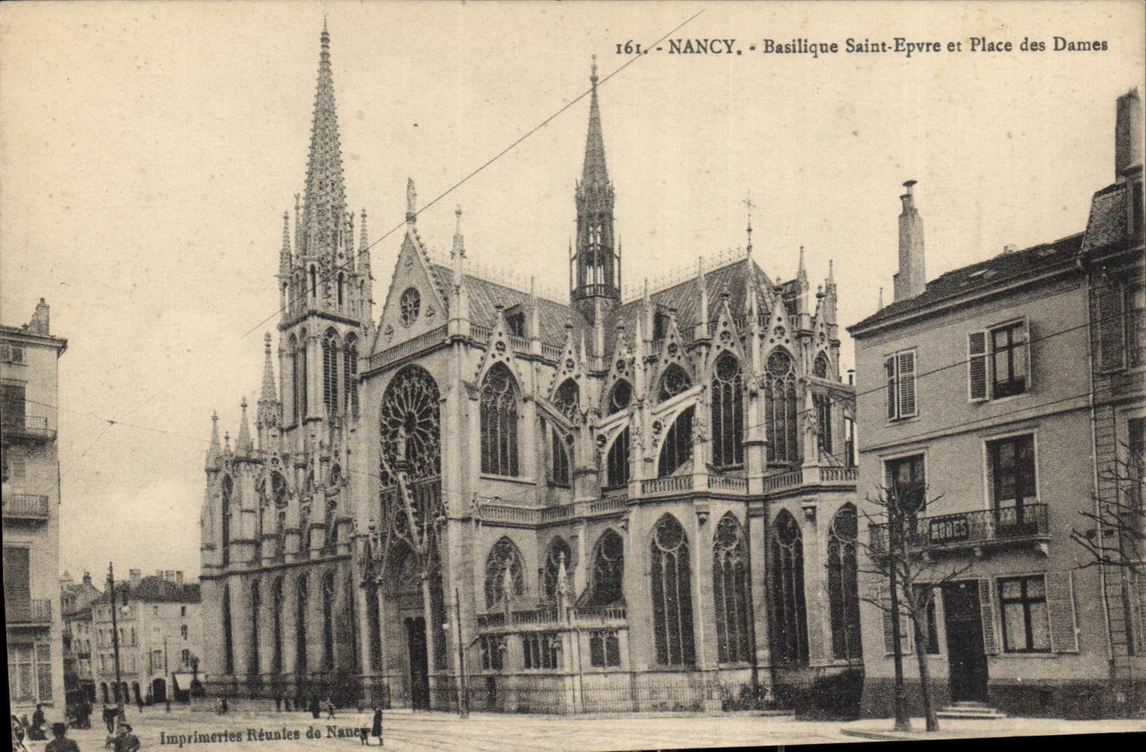 CPA Nancy Basilique Saint Epvre et Place des Dames 