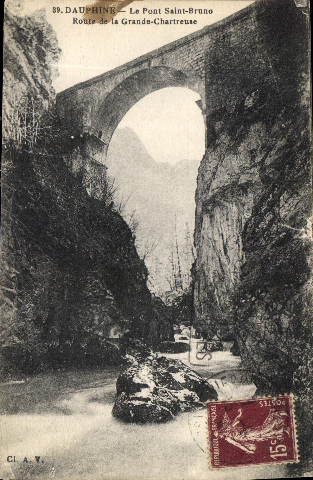 CPA Dauphine Le Pont Saint Bruno Route de la Grande Chartreuse 