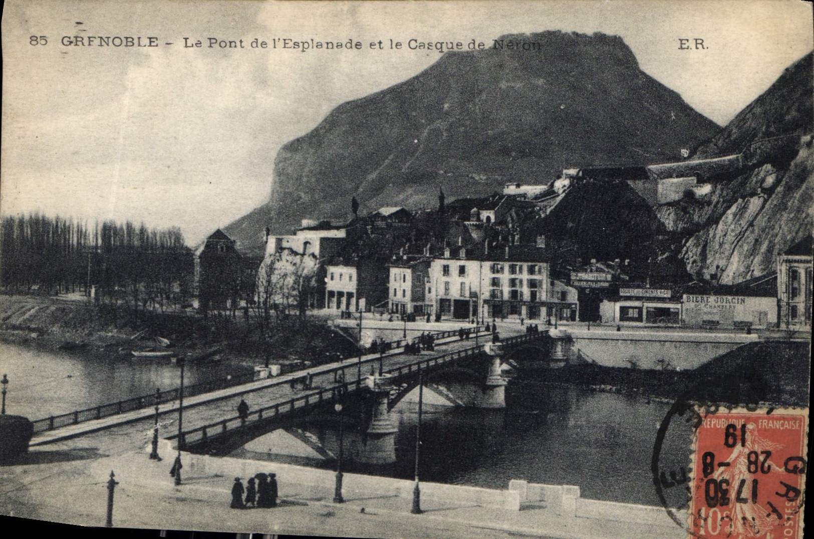CPA Grenoble Le Pont de l'Esplanade et le Casque de Neron 