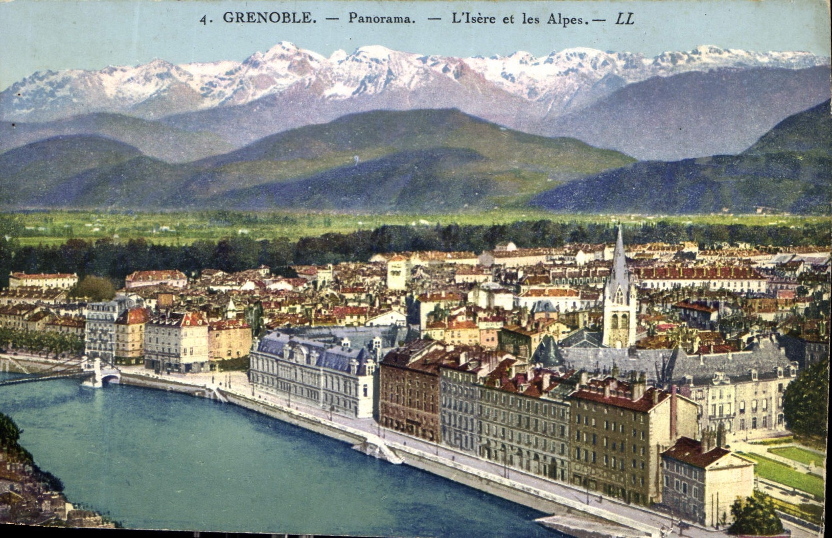 CPA Grenoble Panorama L'Isere et les Alpes 