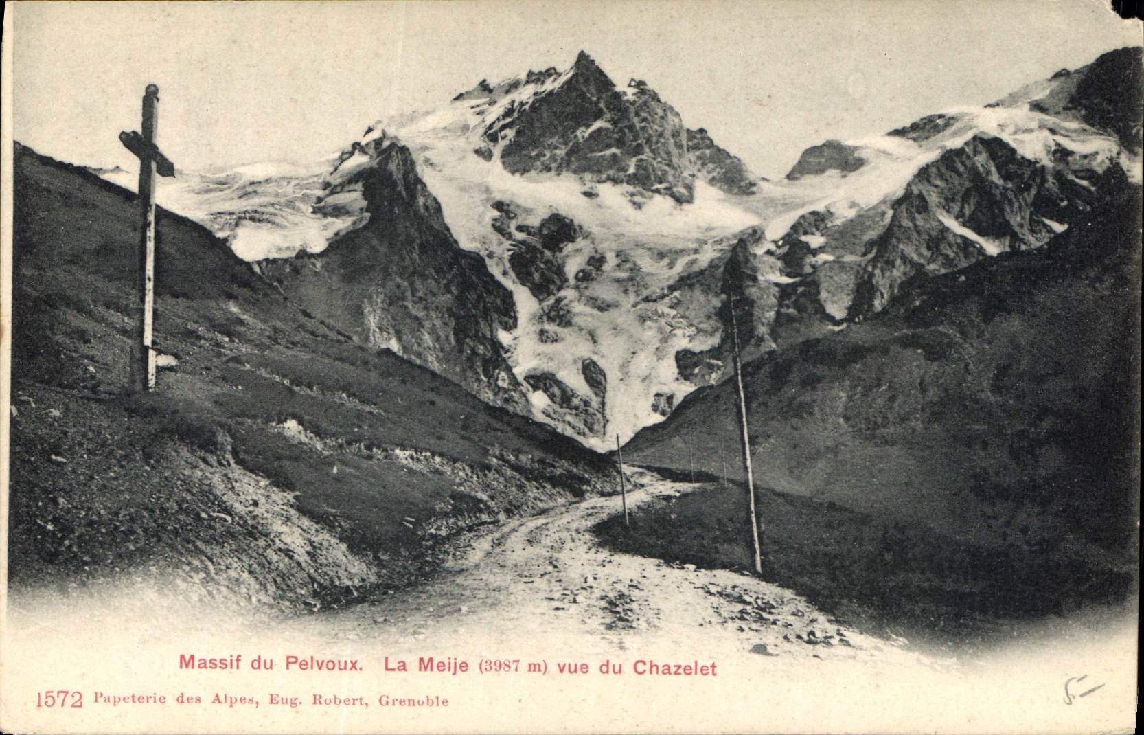 CPA Massif du Pelvoux La Meije vue du Chazelet 