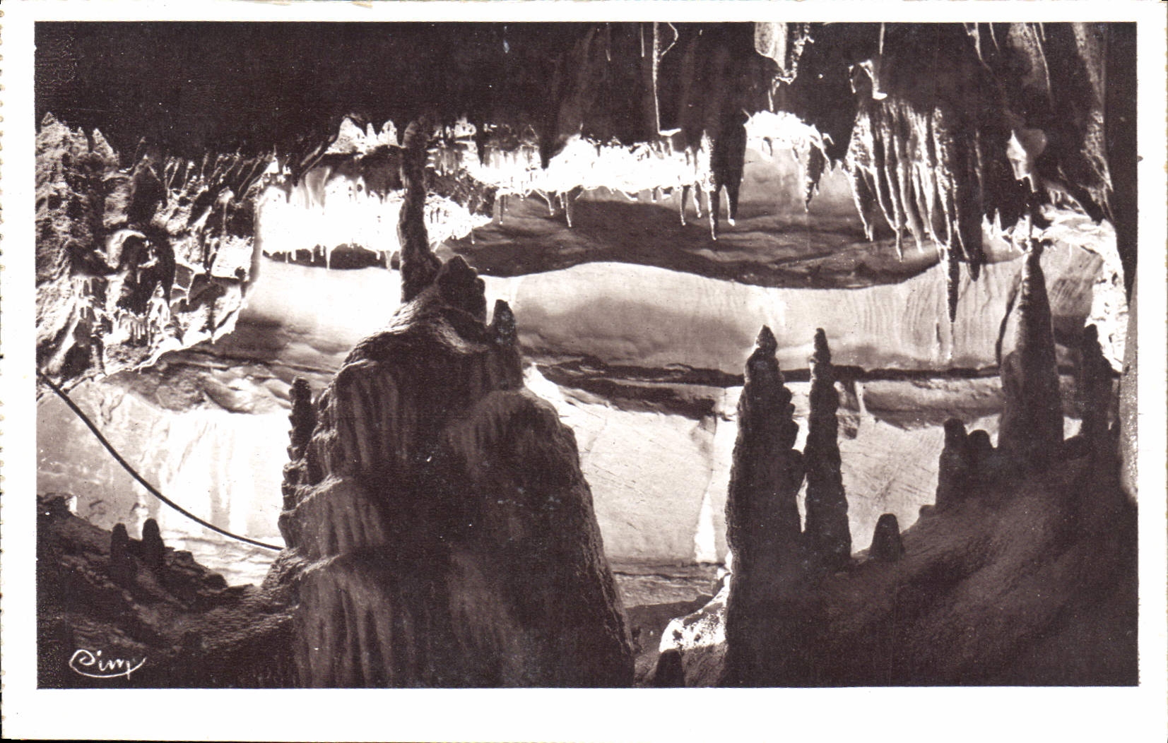 CPA Grottes de Baume les Messieurs Jura Galerie du Catafalque et la Sacristie