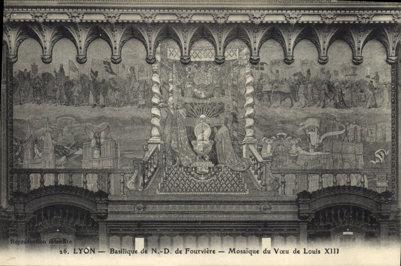 CPA Lyon Basilique de ND de Fourviere Mosaique du Voeu de Louis XIII