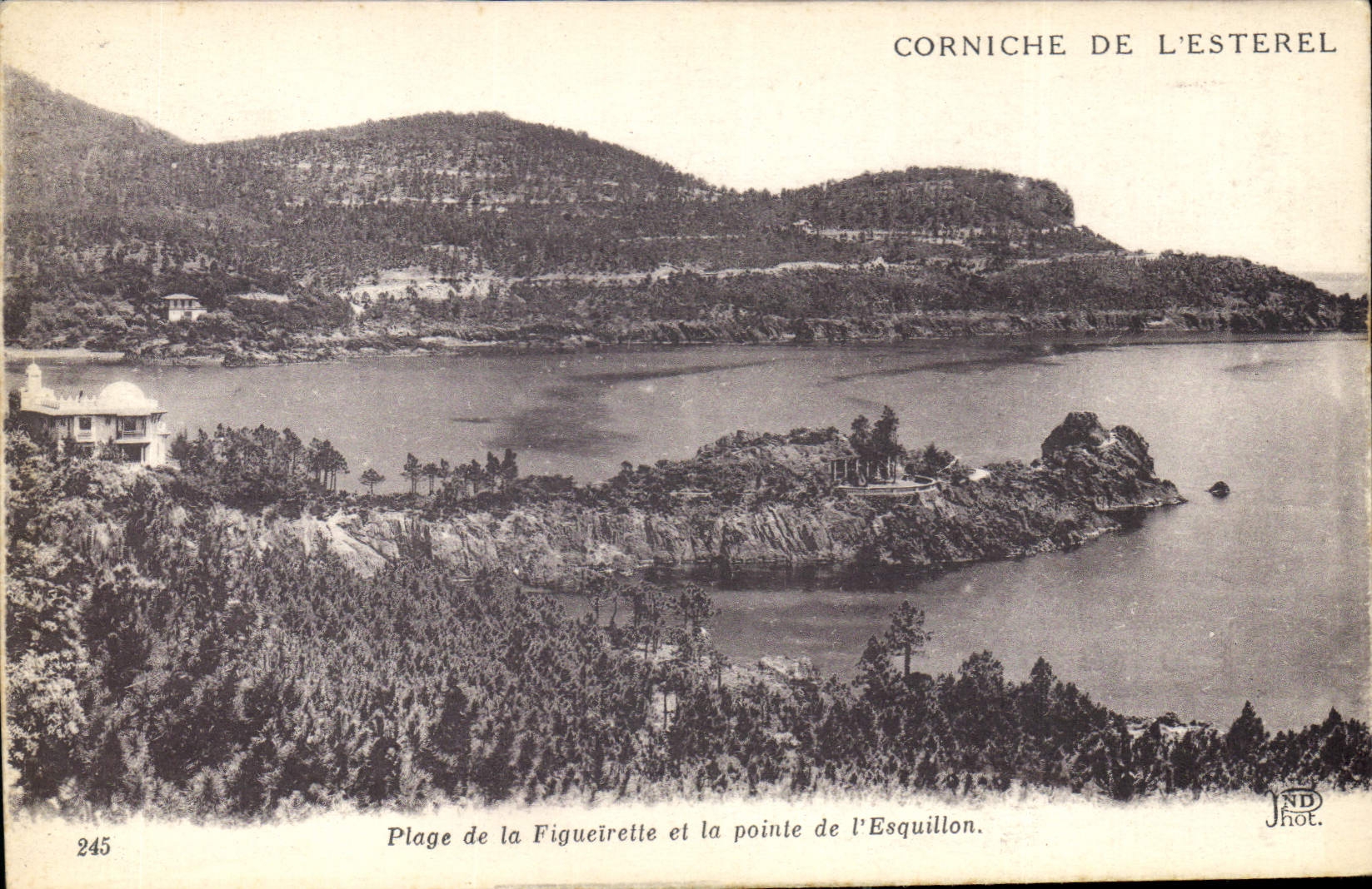 CPA Corniche de L'Esterel Plage de la Figueirette et la pointe de l'Esquillon 