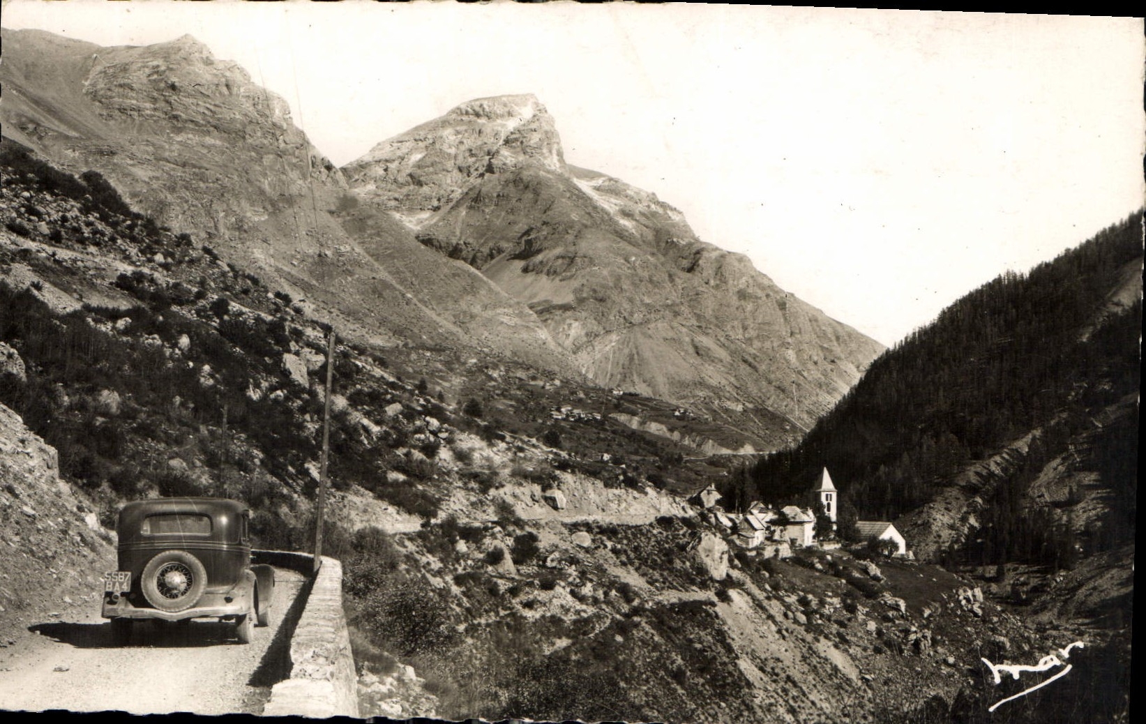 CPA Route de Barcelonnette Col de la Cayolle BA Fours Saint Laurent 