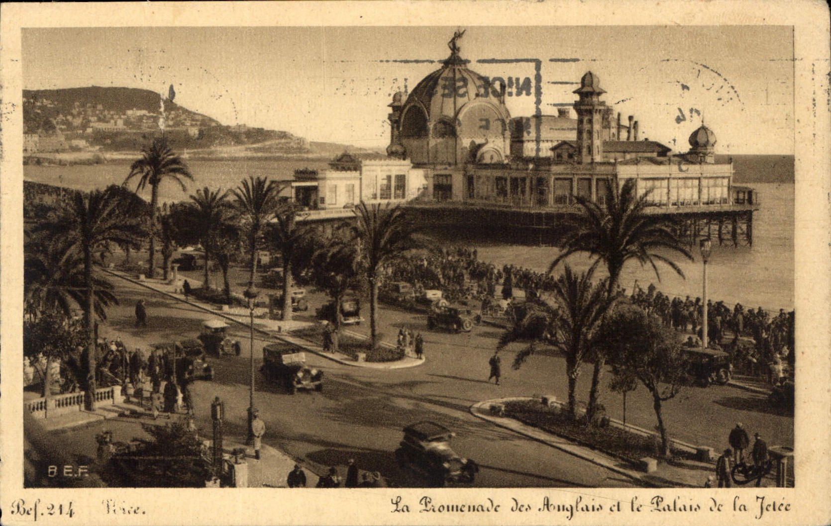 CPA Nice La Promenade des Anglais et le Palais de la Jetee