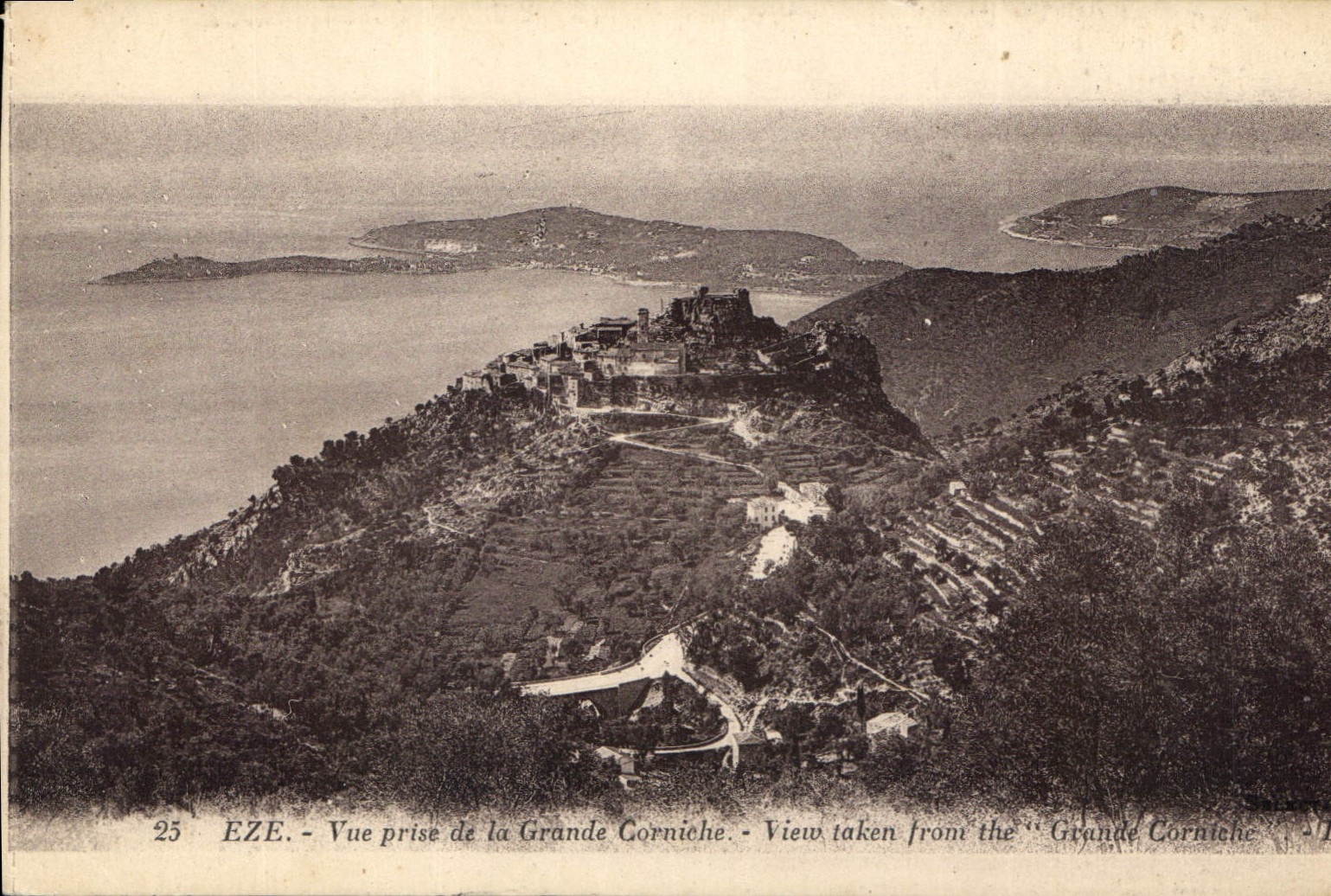 CPA Eze Vue prise de la Grande Corniche 