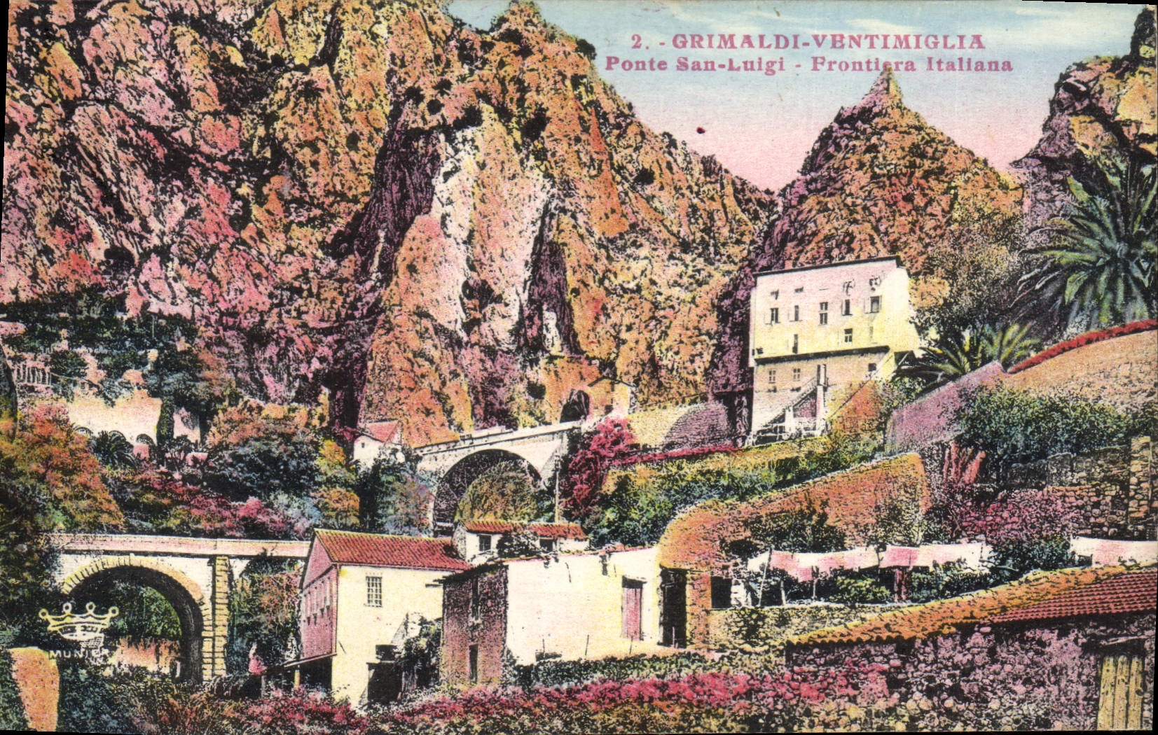 CPA Grimaldi Ventimiglia Ponte San Luigi Frontiera Italiana