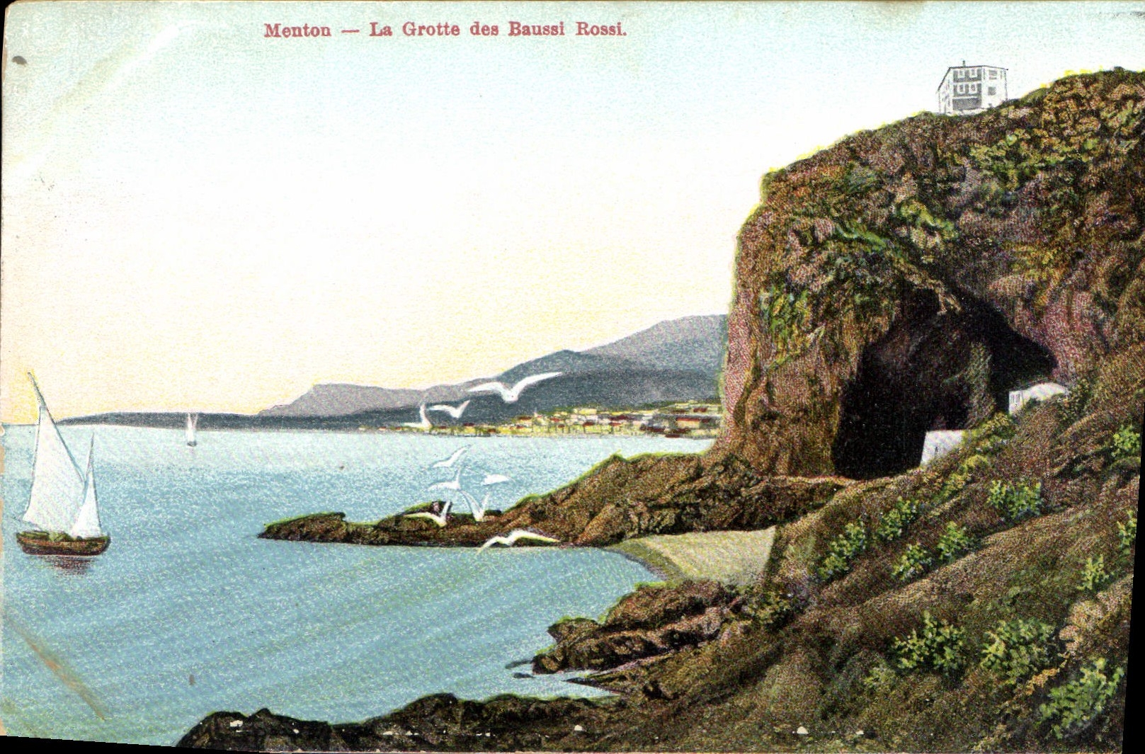 CPA Menton La Grotte des Baussi Rossi 