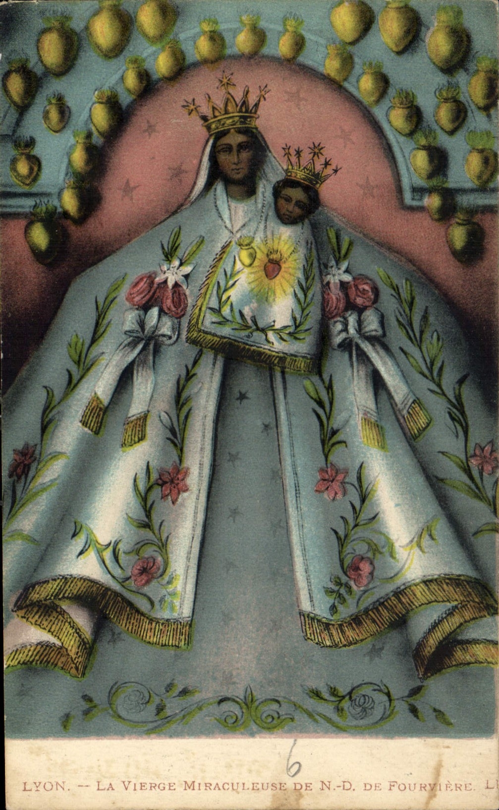 CPA Lyon La Vierge Miraculeuse de ND de Fourviere