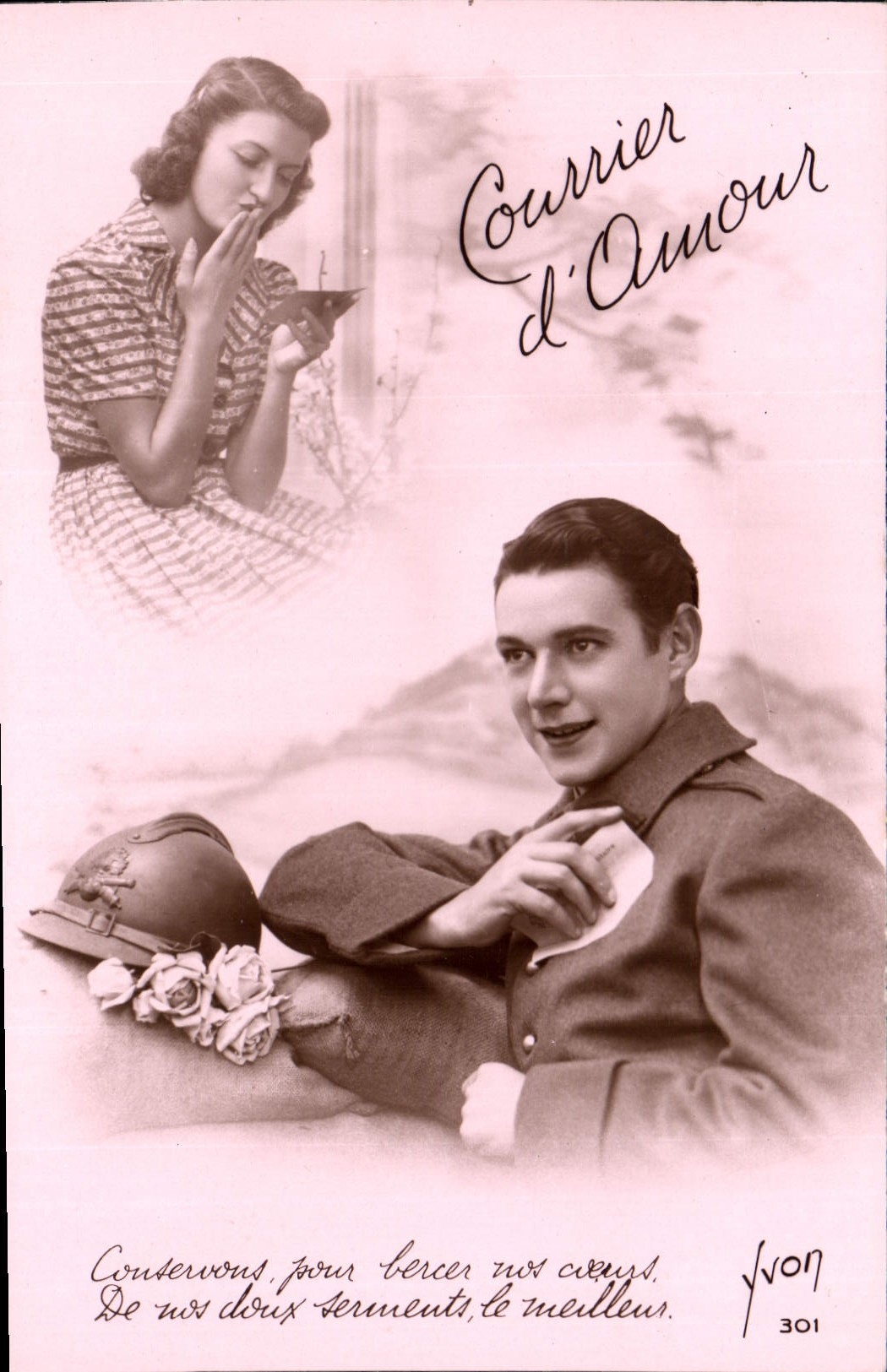 CPA Courrier d'Amour Femme