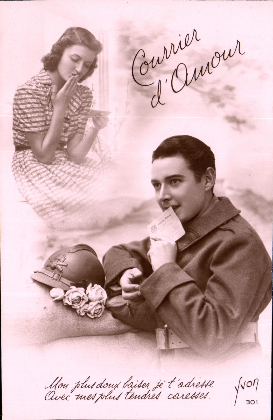 CPA Courrier d'Amour Femme