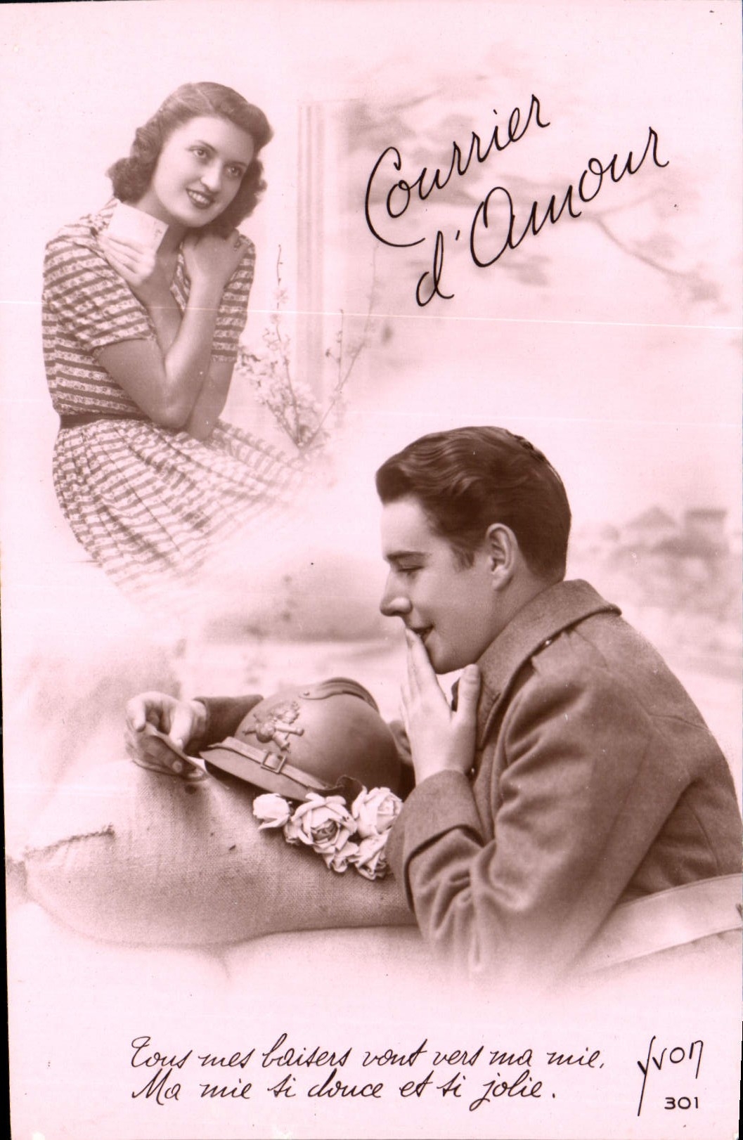 CPA Courrier d'Amour Femme