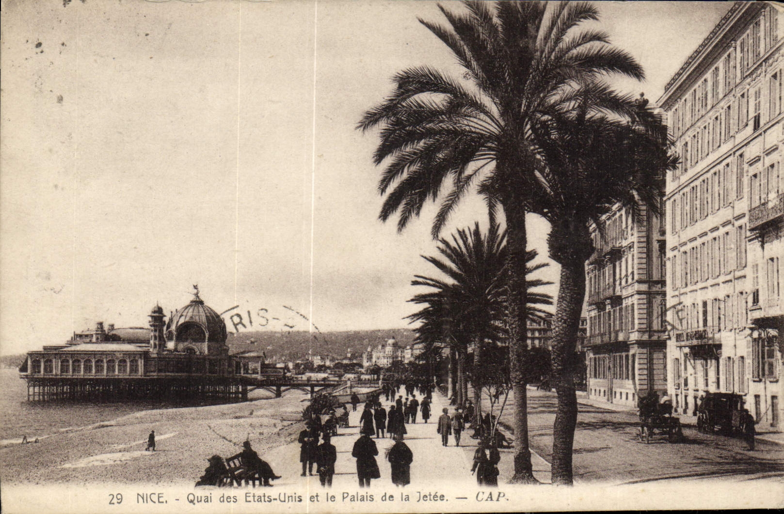 CPA Nice Quai des Etats Unis et le Palais de la Jetee