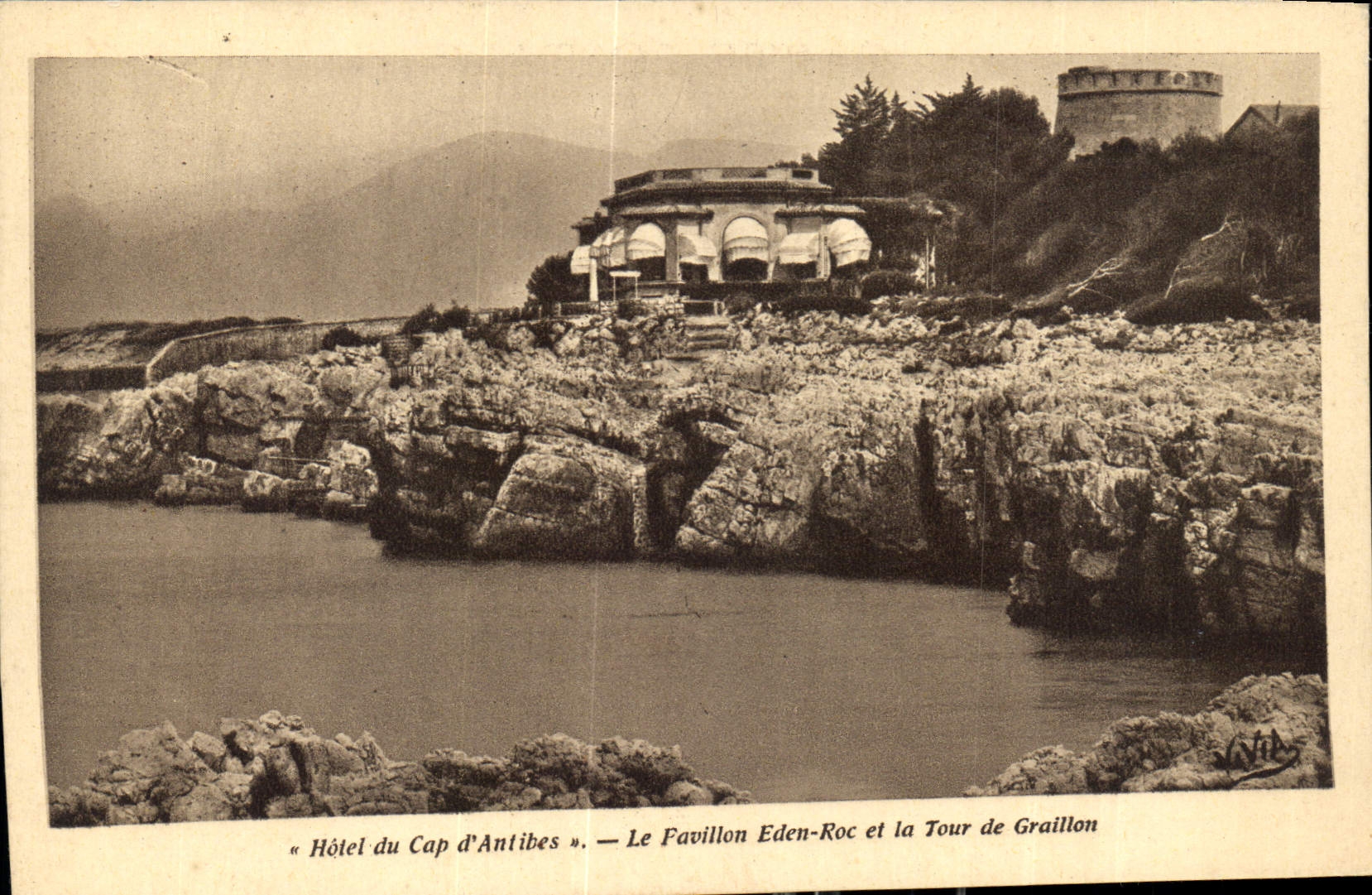 CPA Hotel du Cap d'Antibes Le Pavillon Eden Roc et la Tour de Graillon