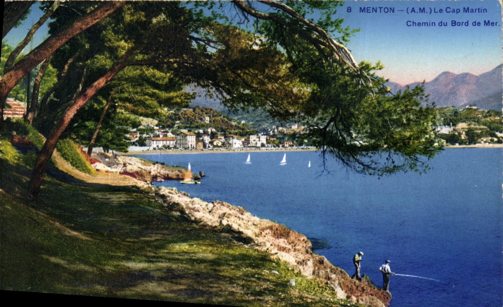 CPA Menton AM Le Cap Martin Chemin du Bord de Mer 
